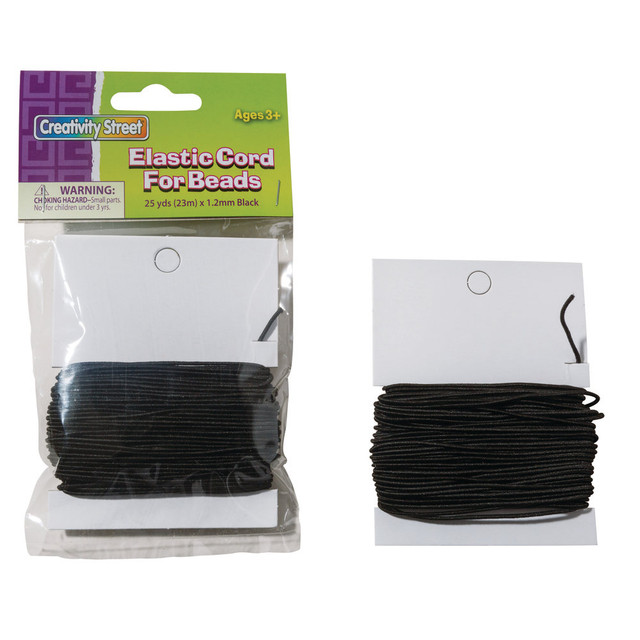 Help students design beautiful jewelry using Creativity Street Elastic Cords. Stretchy elastic can be cut to fit.  Made from stretchy elastic.  Great for stringing beads and charms.  Ideal for student projects.