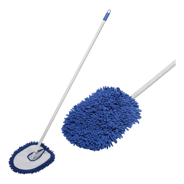 <p>Dust mop features a microfiber cleaning cloth that attracts and traps dirt and dust without scratching surfaces. Easy-to-clean design allows you to simply shake out the mophead to remove dirt and dust, or remove it from the handle to machine-wash. 48" long handle allows you to clean hard-to-reach areas for more effective performance. Dust mop is perfect for cleaning tile, laminate and more.</p>