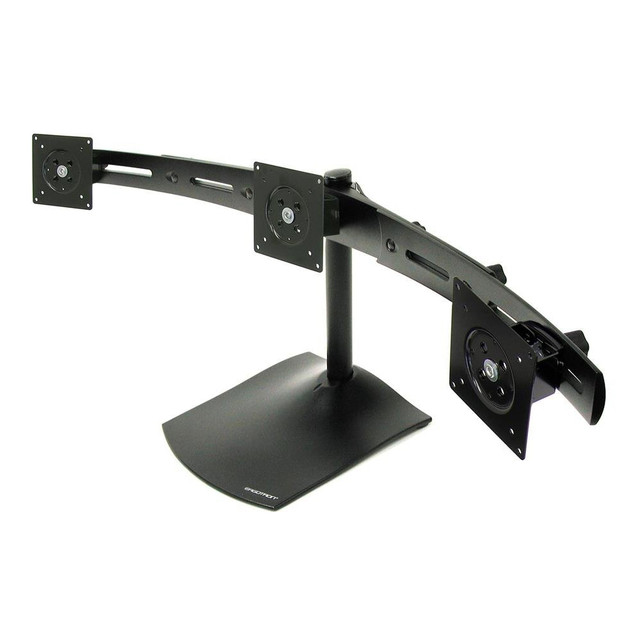 Made with durable and sturdy steel  With a maximum load capacity of 93 lb, it makes a perfect solution for display or mounting  display stand - Perfect in size to make viewing extremely comfortable. Also, supports up to 21in  Comes in black color for a sophisticated and dazzling look  Shows digital content wherever you want it