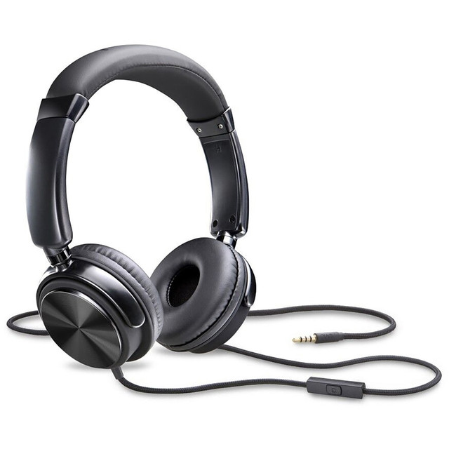 <p>Headset features an in-line microphone for hands-free conversations while you're on a call. Tangle-free, braided cable prevents it from becoming tangled together for easy storage and use. Lay-flat earpieces offer a slim look to prevent them from adding too much bulk around your ears.</p>