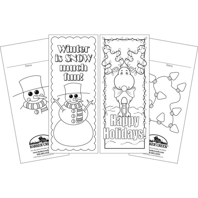 Little readers will love creating and using a handmade masterpiece bookmark  Bookmarks help students keep their place when reading.  Durable cardstock makes decoration simple. Kids can grab color pencils, crayons, glitter and glue to create a style as unique as they are.  60-pack includes 30 each of 2 creative designs.