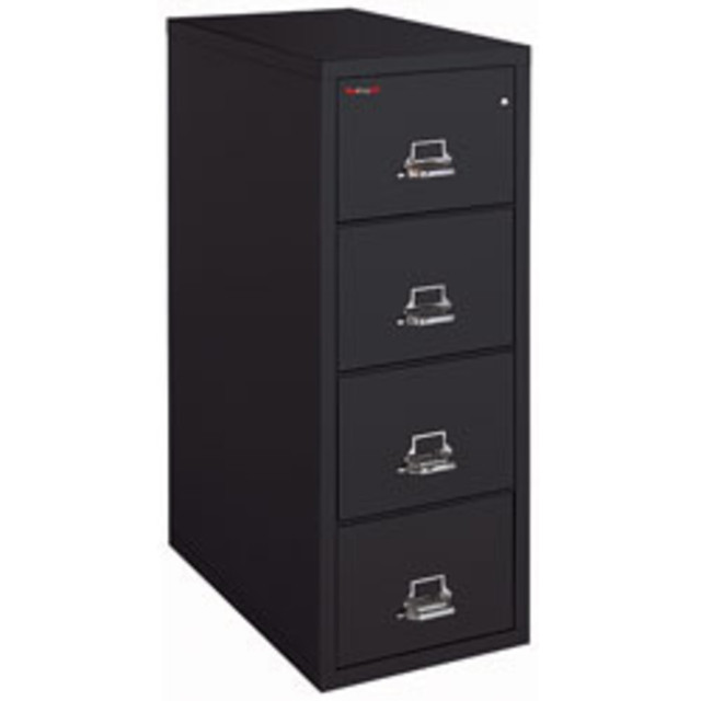 Fireproof vertical cabinet protects your valuable documents  UL Class 350 - rated to withstand fires for up to 1 hour at 350 deg..  Cabinet can be dropped up to 30ft without compromising its integrity.  UL-listed high-security key lock keeps files confidential.  White Glove Delivery: FireKing will deliver the order in a lift gate truck, remove from the truck, install to any elevator accessible floor or a maximum of 3 stairs and remove the debris. Should inside delivery include additional stairs, please contact FireKing at 1.800.457.2424 ext. 3320 for assistance.  Note: Dock-to-Dock delivery to a customer"s dock is available to non-residential locations only. If Dock-to-Dock delivery is preferred, please contact Office Depot Customer Service at 1.800.GoDepot (463-3768), and reference SKU 746691. A customer service agent will be happy to assist you.  This product is heavy and/or oversized and may need more than one person to handle.