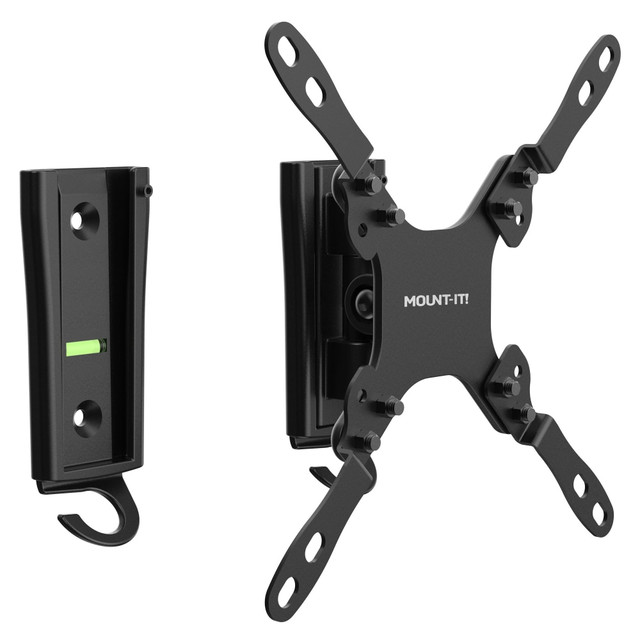 Create an entertainment center in your RV or boat with the Mount-It MI-432 RV Camper TV Mount. Tilt and swivel adjustments allow you to find the best viewing angle.  MI-432 fits TVs with VESA patterns from 75x75mm to 200x200mm and holds up to 33 lbs  Low profile mount can tilt and swivel to help find your ideal viewing position  Two wall plates allow you to mount your TV in two locations