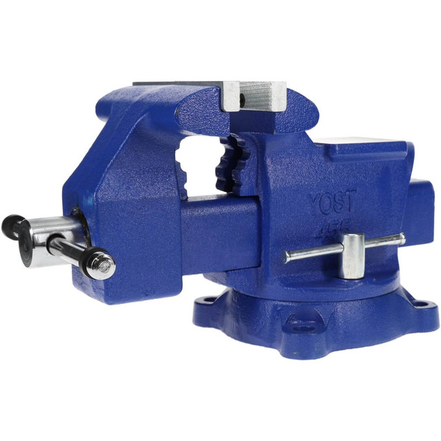 Gibraltar G56412 Bench & Pipe Combination Vise: 5.5" Jaw Width, 5" Jaw Opening, 3-1/4" Throat Depth