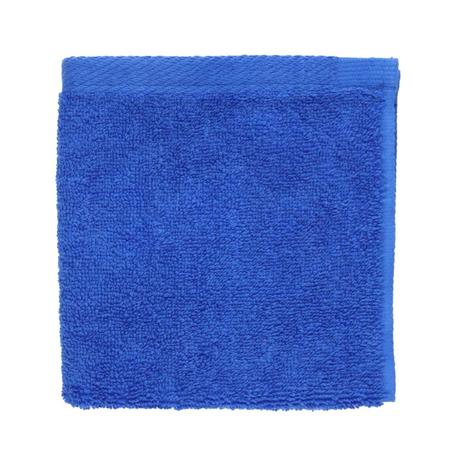 Let the Millennium Bath Collection complement your space. This 1888 Mills washcloth is made of 100% cotton pile for a soft feel.  Terry wash cloth is made of 100% ringspun cotton.  Twill end hem adds a decorative touch.  Fiber-reactive dye creates a vibrant hue.  Designed in Marine.
