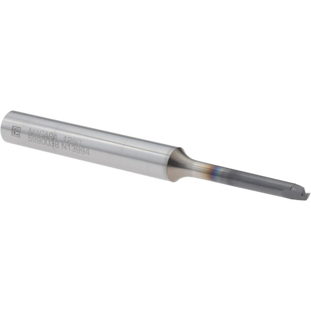 Niagara Cutter 03043583 Corner Radius End Mill: 1/8" Dia, 0.2 mm LOC, 0.0148" Radius, 2 Flutes, Solid Carbide