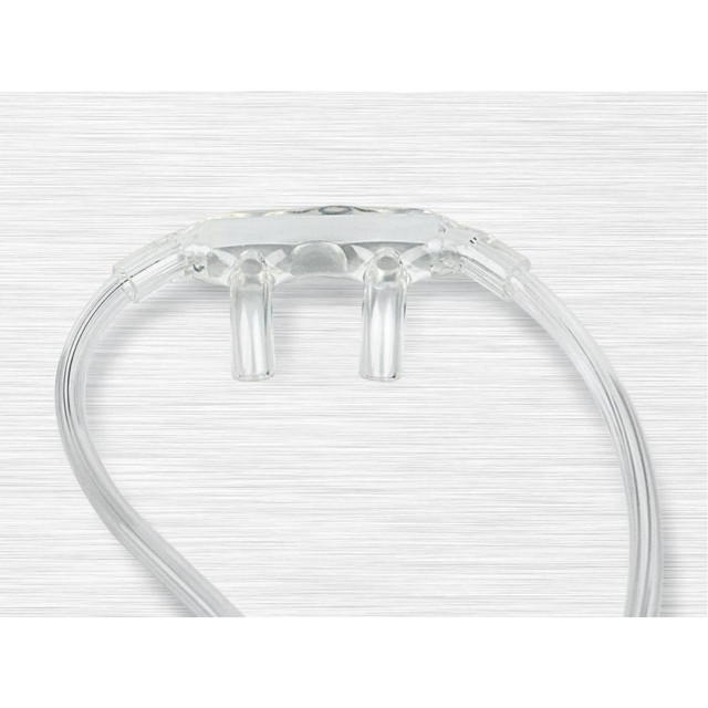 Made of super-soft material, this cannula provides increased comfort during recovery. The enhanced airflow helps keep patients breathing freely.  Designed for use with high-flow bubble humidifiers.  Extra-soft construction helps keep patients feeling more comfortable. Not made with natural rubber latex.  Adult liter flow from 6 LPM to 15 LPM.  Includes 25ft of tubing with a standard connector.  Includes 25ft of crush-resistant tubing.