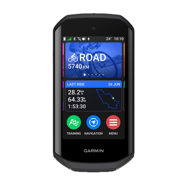 Take your cycling training to the next level with this Garmin Edge 1050 Premium Cycling GPS Computer With 3.5in Touchscreen Display. Receive personalized workouts based on your goal, power meter and heart rate monitor. The battery lasts for up to 20 hours with no restrictions for long-distance cycling.  Vivid color 3.5in touchscreen display.  Get alerts for road hazards reported by fellow cyclists and contribute your own edits with a compatible smartphone.  Map manager with Wi-Fi connectivity lets you add, swap or update maps.  Create courses on the device with the intuitive touchscreen.  Pair your smartphone and the Garmin Connect app to stay connected.  Audible workout and navigation prompts.  Features a bike bell to alert pedestrians.  Customize workouts to your goal or event.  Personalized coaching adapts to your training load and recovery with your own compatible power meter and heart rate monitor.  ClimbPro ascent planner provides the remaining ascent and grade of your ride.  Power guide feature recommends power targets throughout a course.  Provides stamina insights while you ride.  Make purchases on the go with supported banks using Garmin Pay contactless payments.  Battery life of up to 60 hours in battery-saver mode.  Up to 20 hours of battery life in demanding situations.  Includes a flush out-front mount, a standard mount, a tether, a charging/data cable and documentation.  Backed by the manufacturers 1-year limited warranty.