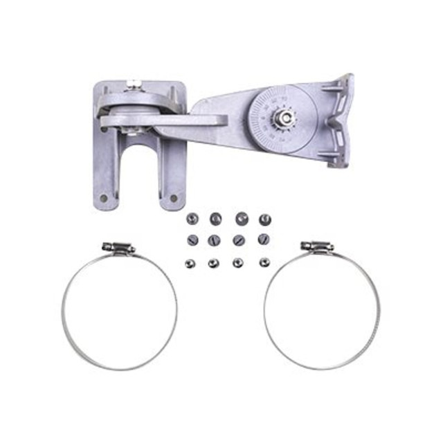 Versatile compatibility. This mounting hardware is compatible with a range of antenna types, offering flexibility in deployment and use across various environments.  Efficient installation. Designed for ease of use, the antenna mounting arm simplifies the setup process, allowing for a quick and efficient installation without specialized tools.