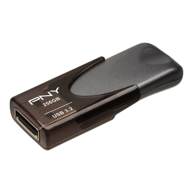 Transfer large files with the PNY Elite Turbo Attache 4 USB 3.2 Flash Drives. These flash drives feature high read speeds and transfer speeds for efficient file transferring, and they're equipped with sliding collars and a capless design to protect your content. The drives are compatible with most USB 3.2 Gen 1/USB 3.0 devices.  Read speeds up to 100MB/s.  High transfer speeds enable fast file transfer.  Sliding collars and cap-less design protect the flash drives.  Compatible with most USB 3.2 Gen 1/USB 3.0 PC and Mac laptop and desktop computers. Backwards compatible with USB 2.0.  Backed by the manufacturer's 1-year limited warranty.