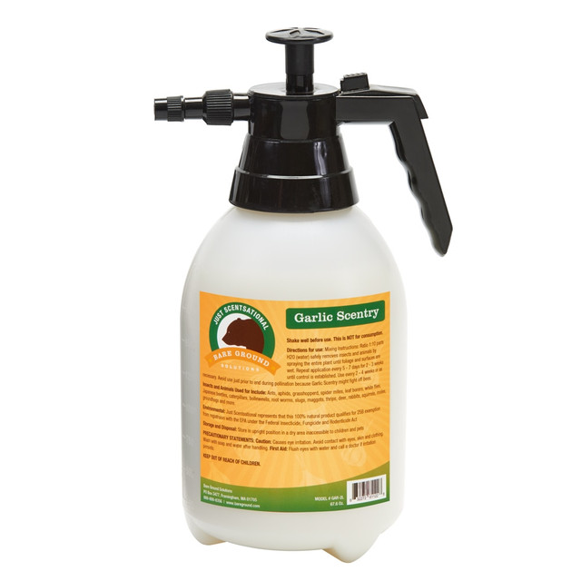 Keep insects and other small pests away from your garden with a Just Scentsational Garlic Scentry Preloaded Trigger Sprayer. The non-toxic, organic formula helps to deter pests for up to 14 days.  Fights insects and helps to repel unwanted yard and garden pests.  Organic, non-toxic formula.  Garlic odor dissipates quickly and remains effective for 10-14 days.  Does not affect the taste of fruit or vegetables.  Safe for use around children, plants and pets.  Includes a trigger sprayer for easy dispersal.