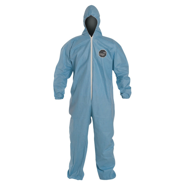 Protect yourself on the job with DuPont ProShield 6 SFR Coveralls. Complete with a hood, these disposable flame-resistant coveralls offer lightweight comfort and tough protection.  Used as a secondary layer over your primary flame-resistant garments (sold separately).  Provides a barrier against non-hazardous dirt, grease, grime and aerosols.  Flame-resistant fabric guards against igniting and burning when exposed to a flame source.  Zipper allows easy on and off.  Attached hood offers additional coverage.  Disposable.