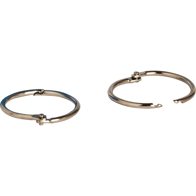 Book rings are great for variety of uses such as loose-leaf, memo filing, key rings and sample holders.  Design features a bright nickel-plated finish.  Standard sizes are precisely made to ensure simple opening and firm closure.