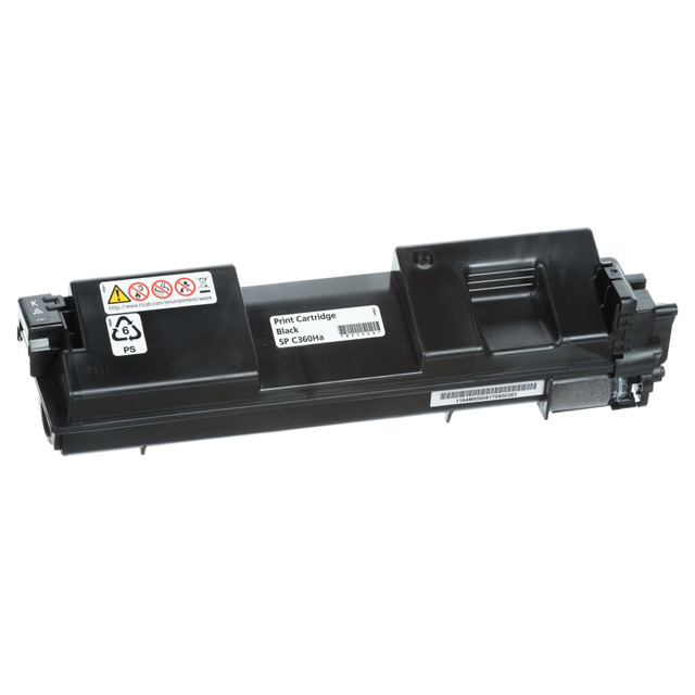 Compatible Lanier models: SP : C360 DNw.  . Compatible Ricoh models: SP : C360DNw, C360SFNw, C361SFNw.  . Compatible Savin models: SP C360 DNw.  .    Add sharpness, detail and quality to your documents with laser technology  Features Black print color offers feasibility and convenience of selecting desired colors  Toner Cartridge offers a dependable printing solution with maximum productivity  Yields up to 7,000 pages.  Helps Avoid Waste - Designed for extended use, helping reduce or eliminate material use and potentially save money.  Recycling solution - designed to encourage recycling, helping you divert materials from landfill.
