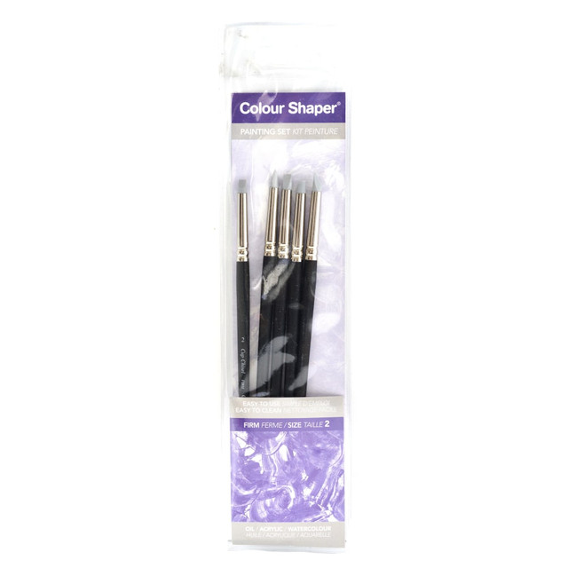 Create a distinct work of art  Ideal for creating a variety of effects in your painting or pastel artwork.  Advanced rubber composite construction for durability.  Lacquered hardwood handle with seamless nickel ferrules provides a sturdy grip.  Firm rubber tip for manipulating art media.  Includes an assortment of 5 firm-tipped No. 2 tools.