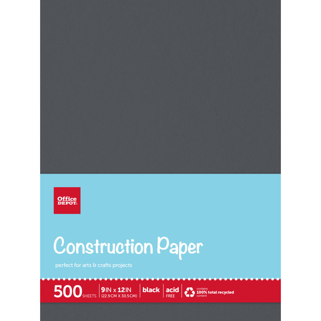 Start your next project in style with Office Depot Brand construction paper. Each sheet is fade-resistant to help your projects withstand years on display.  Ideal for a variety of arts and crafts projects.  Acid-free to help prevent yellowing.  Fade-resistant for long-lasting, vivid color.  Contains Recycled Content - See Specs for Details.
