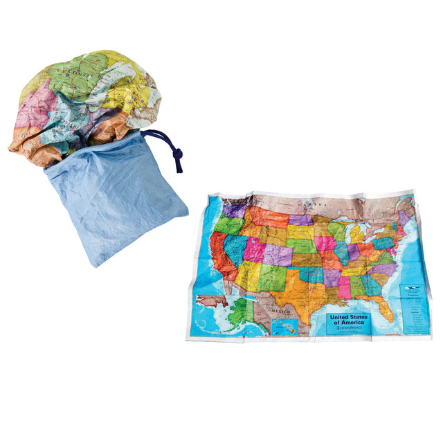 When its time for a geography lesson, take out the Round World Products USA Scrunch Map. This USA scrunch map is easy to keep on hand whether you are outside or in the classroom.  Map covers the United states of America.  Water and tear resistant for durability.  Easy to pack in a bag, pocket or desk.