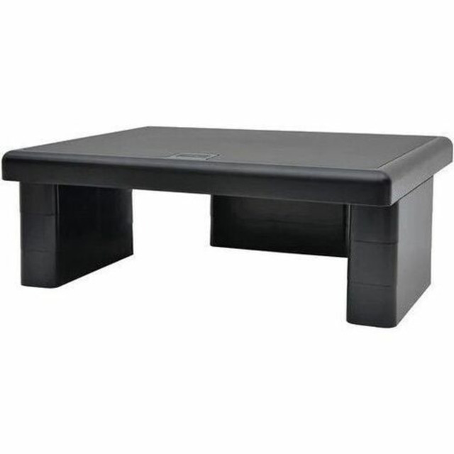 Excellent choice for monitor, laptop and printer  Cable clip keeps wires neatly organized  High capacity: 66 lb.  Height-adjustable design reduces strain on neck, shoulders and back  Contains Recycled Content - See Specs for Details.