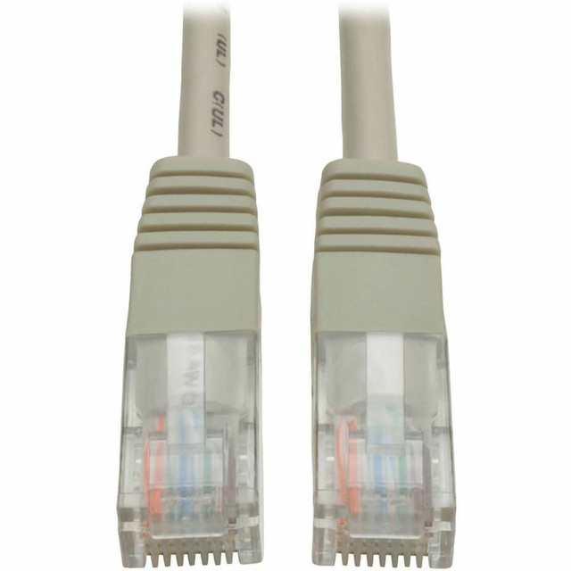 Enhanced compatibility. With its universal RJ-45 connectors, this Ethernet cable offers broad compatibility with a wide range of devices. Whether connecting to PCs or network equipment, the cables design ensures a secure, reliable link for data transmission, making it a versatile choice for various networking needs.  Reliable connectivity. The Cat5e 350 MHz Molded (UTP) Ethernet Cable ensures a dependable connection between your devices, thanks to its high-quality PVC jacket and robust RJ-45 connectors. Designed for both durability and performance, this cable is an essential tool for seamless network communication.