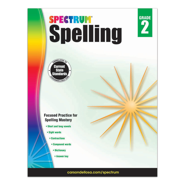Encourage kids to develop spelling skills that go beyond digital resources with this workbook. Progressive instruction and a variety of activities help reinforce learning in an engaging way.  Brainteasers, puzzles and other games allow students to have fun while strengthening their spelling skills.  Builds confidence to choose and correctly spell words without help from a digital spell check.  Progressive lessons reinforce what kids have already learned and helps them build on previous instruction.  Includes a spellers dictionary, a proofreaders guide and an answer key.  Includes lessons on contractions, vowel sounds, compound words, word endings and dictionary skills.  Designed for students in grade 2.