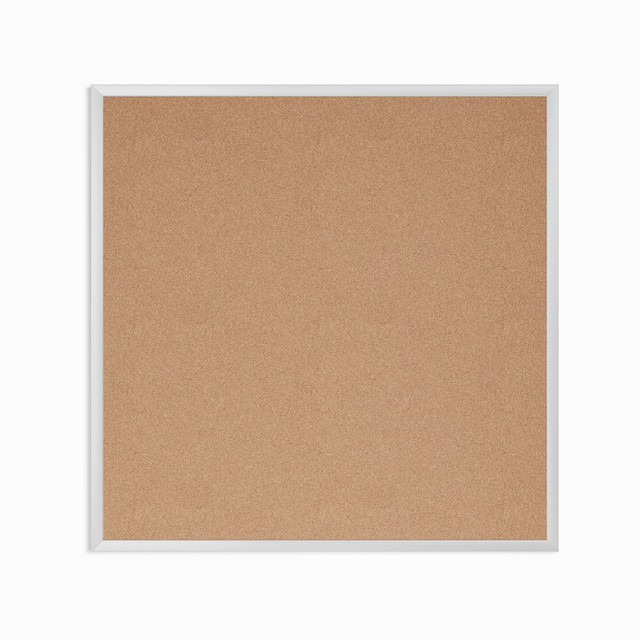 This silver aluminum frame cork board is a perfect and functional solution to pin your notes and messages in any office, home or commercial environment. Use any push pins, thumb tacks or map pins to pin all your notes, messages, pictures, memos, calendars, menus, reminders and more. Due to the dense board backing material under the boards cork surface, your push pins are firmly gripped and stay in place without falling out.  Firmly grips push pins and thumbtacks in place every time.  Self healing, natural cork surface resists push pin holes after each use.  Sturdy silver aluminum frame is a more durable upgrade to MDF frames.  Great for pinning notes, messages, pictures, memos, calendars, menus, reminders and more.  Mounts vertically or horizontally, includes hassle-free mounting hardware and instructions.  5 Year Warranty