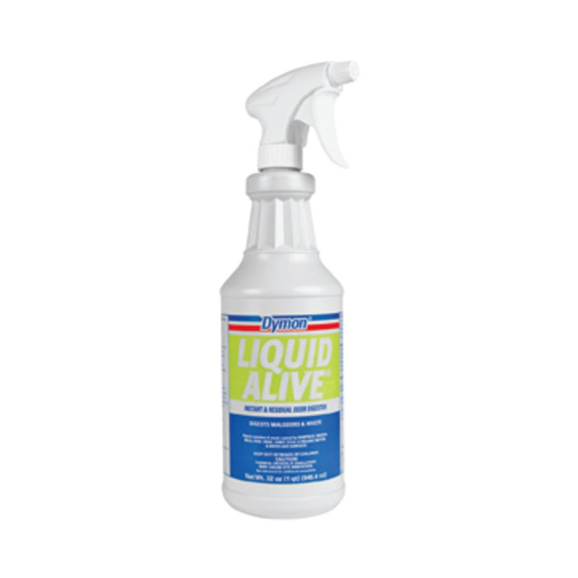 <p>Liquid Alive Odor Digester contains enzyme-producing bacteria that digest malodors and waste. Use in schools, hotels, nursing homes and restaurants. Nontoxic formula does not stain carpets and upholstery,</p>