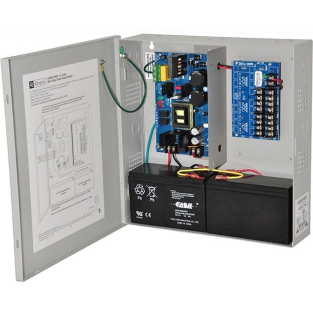 12VDC or 24VDC @ 6A, PTC Class 2 power-limited outputs.  AC and battery monitoring.  UL and cUL listed.  8 Output Power Supply/Charger.