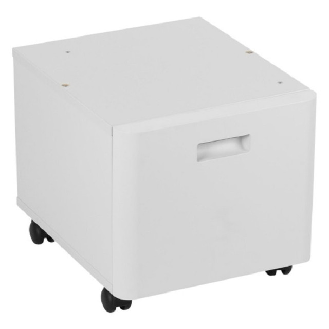 Keep your office neat and efficient with help from the Brother CB1010 Printer Cabinet/Stand. This durable printer storage cabinet boasts 1 drawer for organizing extra paper, ink, toner and other essential printing supplies. Rolling wheels allow for easy movement around your office space.  Made from durable plastic.  1 drawer.  Rolling cabinet with locking wheels for portability.  Compatible with Brother Workhorse Series Models HL-L9310CDW and MFC-L9570CDW (sold separately).  Weight capacity tested to support 22.01 lb.  Save time - no assembly required.
