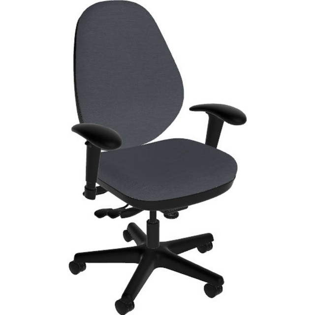 Designed with Pressure Cast cushions, this high-back office chair helps you stay focused on your work. The adjustable chair features lumbar support and positional control to help users find their preferences. The ergonomic desk chair moves smoothly thanks to riveted casters.  Overall Dimensions: 39-3/4inH x 24inW x 24inD.  Ergonomic design allows for comfort throughout the day.  Recommended for professional use 8-10 hours per day.  Adjustable lumbar support and a lumbar crest with thoracic and sacral cradles.  Pressure Cast cushioning.  Multifunctional mechanism allows positional control.  Arms are height and width adjustable.  Riveted casters.  Swiveling design.  Assembly required.  Backed by the manufacturers lifetime limited warranty.  Tested to meet ANSI/BIFMA Performance Standards - Manufacturer testing has been conducted on this product to meet specific performance requirements and safety standards set forth by the American National Standards Institute (ANSI) and the Business and Institutional Furniture Manufacturers.  Meets/Exceeds Flammability Standard TB117-2013.