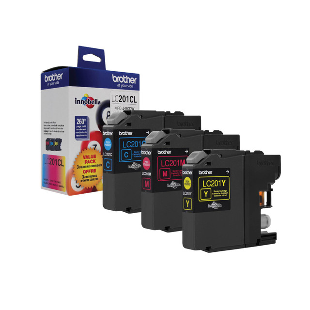 Compatible Brother models: MFC : MFC-J460DW, MFC-J480DW, MFC-J485DW, MFC-J680DW, MFC-J880DW, MFC-J885DW.  .  Experience consistent print quality page after page with this color Brother ink cartridge. Its intelligently engineered to work in unison with your Brother printer for seamless performance.  Brother Genuine LC2013PKS Standard-yield 3 Pack Color Ink Cartridges.  Superior inkjet print quality you can consistently rely on for up to 260 pages/cartridge*.  Intelligently engineered to work in seamless unison with your Brother inkjet printer.  Brother Genuine ink produces rich, vivid color prints that withstand the test of time.  Save when you purchase Brother Genuine Multi-Packs instead of Individual ink cartridges.  Brother Genuine LC2013PKS is for use with: MFC-J460DW, MFC-J480DW, MFC-J485DW, MFC-J680DW, MFC-J880DW, MFC-J885DW.  Includes LC2013PKS ink cartridges in a pack of 3.  Eco-conscious choice - has one or more meaningful eco attributes or eco-labels.  Recycling solution - designed to encourage recycling, helping you divert materials from landfill.