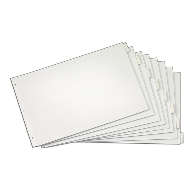 Use with 11in x 17in sheets  Reinforced binding edge will not tear out of rings.  White paper provides a professional appearance.  Insertable paper inserts are included.