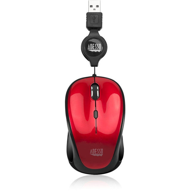 Take your work to go with the iMouse S8R USB mini mouse. Built with an optical sensor, this illuminated retractable mini mouse promotes speed and accuracy and works on various surfaces.  From controlling text size to image zoom, opening or closing tabs, the featured scrolling wheel makes it a breeze to perform tasks quickly.  The symmetrical shape lets left as well as right handers use mouse with ease.  USB 2.0 interface allows easy connectivity with your desktop computer.  Features optical resolution for silky smooth movement.