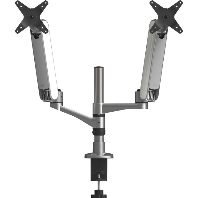 Easy touch adjustment. Holds up to 30in monitors. Aluminum and Steel contruction.