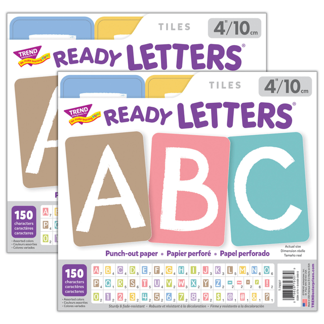 Lively letters, limitless possibilities! Convenient, reusable, and easy to use.  Great for student work displays, bulletin boards, signs, banners, news boards, learning activities, labeling, and much more!  Fade-resistant colors coordinate with TREND products.  Durable.  Garden designs produce a bold look.