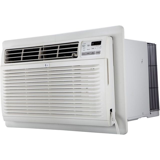 Made to tackle cool nights and warm days, this through-the-wall air conditioner includes a supplemental heat function that provides added warmth to keep you cozy when the mercury drops. An easy-to-read digital display offers precise temperature adjustments.  Designed for through-the-wall installation. Fits most existing standard 26in wall sleeves (new wall sleeve sold separately).  2 speed settings help you find just the right level of comfort.  Digital display offers accurate temperature adjustments.  24-hour timer lets you create an efficient schedule for heating and cooling.  Supplemental heat function helps keep your room cozy and warm. Designed for use when outdoor temperatures are above 45 deg. Fahrenheit.  Requires a special 230V/20A electrical outlet for use. Will not function with a standard 115V household electrical outlet.  Backed by the manufacturers 1-year limited warranty.  Heats and cools rooms up to 440 sq ft.