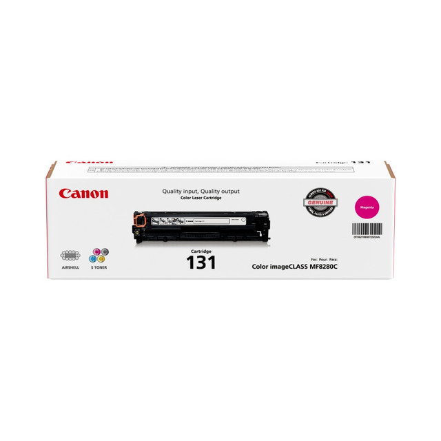 Compatible Canon models: ImageCLASS : Color imageCLASS LBP-7110cw, Color imageCLASS MF8280Cw, MF624cw, MF628cw.  .    Yields up to 1,500 pages per cartridge.  Canon quality toner cartridges produce crisp sharp results.  Recycling solution - designed to encourage recycling, helping you divert materials from landfill.