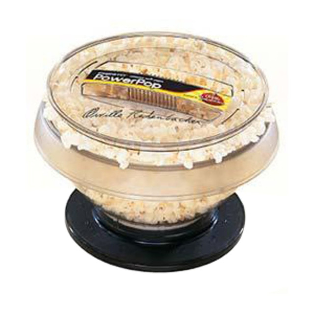 <p>It pops up to three quarts of delicious popcorn in as little as 2 1/2 minutes. Pop with oil for a buttery flavor or without oil for a lighter snack. The exclusive PowerBase and PowerCup concentrators combine to focus microwave energy so effectively that virtually every kernel pops. The exclusive PowerBase and PowerCup concentrators combine to focus microwave energy so effectively that virtually every kernel pops.</p>
