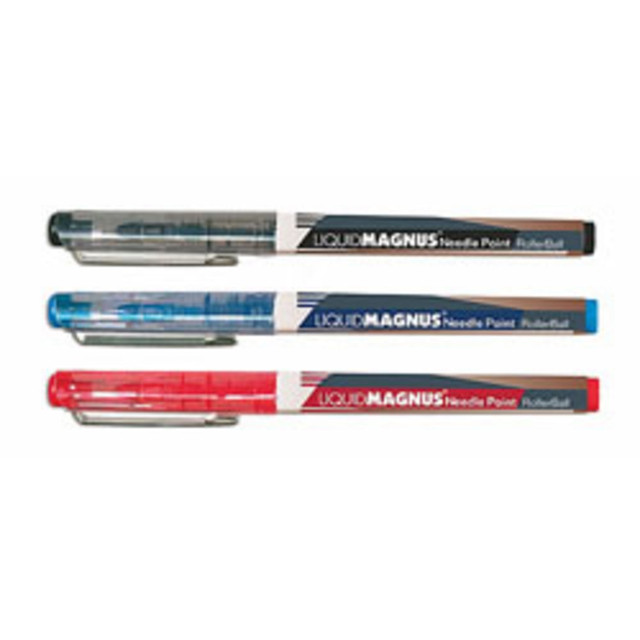 Using AbilityOne pens in your home or office means you can have a consistent, smooth flow of ink for daily use. The permanent ink from these Free Ink pens helps prevent fading and smearing, keeping information legible over time.  Permanent ink prevents fading.  Metal clip to keep it nearby.  Ink color is indicated on the top for quick identification.  Needlepoint pens with black ink to provide fine lines.  Free Ink pens with black ink for everyday use.