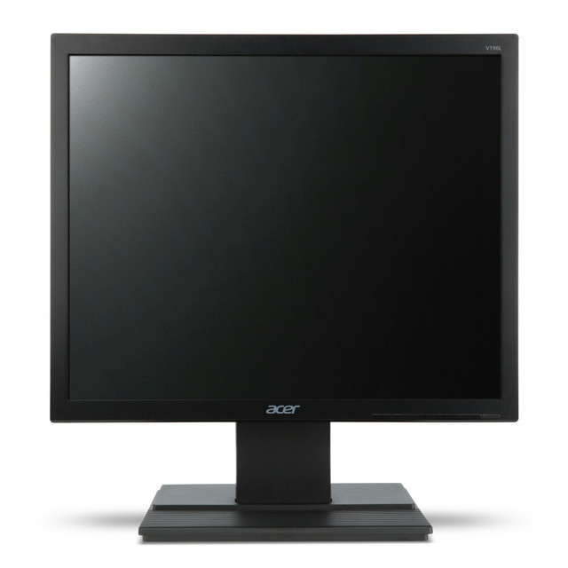 Comfortably work during your day with this Acer LED LCD monitor V6. Acer eColor technology, combined with 100,000,000:1 contrast ratio and a 1280 x 1024 resolution, delivers striking visuals. Acer ComfyView technology helps minimize glare to reduce eyestrain and fatigue.  19in LCD monitor with in-plane switching (IPS) technology for a variety of computing tasks.  100,000,000:1 contrast ratio enables accurate color reproduction.  250 nits brightness for a highly visible display.  1280 x 1024 maximum resolution at 60 Hz. Creates a high level of picture detail for a clear, bold display.  6 ms response time allows pixels to change colors quickly. Helps avoid streaking in fast-moving scenes.  VGA interface allows you to enjoy high-quality media.  Acer ComfyView helps reduce glare to ensure a comfortable viewing experience.  Acer eColor technology delivers dazzling visuals for your videos, photos, web sites and more.  Monitor tilts from -5 deg. to 25 deg. and adjusts in height to find a comfortable viewing position.  7.52in depth with stand offers a space-saving display on your desk.  PC compatible.  Backed by the manufacturers 3-year limited warranty.  Energy efficient - designed to use less energy than alternative products, potentially helping you save money and reduce your carbon footprint.