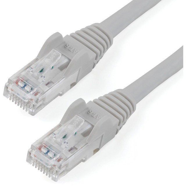 EASY INSTALLATION: 20 foot snagless patch cord for easy installation & flexible disconnection in wiring conduits; Compatible w/Cat5e & earlier standards; Molded boots available for constrained spaces  QUALITY CONSTRUCTION:  ETL & UL certified wire; 50-micron gold-plated connectors prevent rust/corrosion to avoid costly network downtime; High quality PVC  jacket resists bending or fraying damage  ETL verified  HIGH PERFORMANCE CAT6 ETHERNET CABLE: 100% copper for error-free Multi Gigabit 1/2.5/5Gbps connections; 10Gbps up to 160ft; Fluke patch cord tested to comply w/ANSI/TIA-568-2.D Category 6; ETL Verified  POE SUPPORT: 24 AWG stranded copper conductors & UL Rated Wiring (E132276-A) supports up to 100W for PoE devices like VOIP phone & security systems; IEEE 802.3bt & DTE power compliance reduces cable heating  SPECS: Length: 20ft (6m) | Color: Gray | 650 MHz Rated | Structure: 4 Pair UTP | RJ45 | Jacket: PVC | Wire Gauge: 24 AWG Copper | Wiring: ANSI/T568B | ETL Verified | Warranty: Lifetime  High-quality 24 AWG copper wire