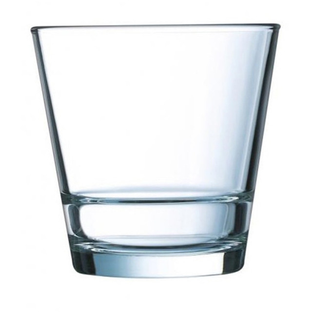 Stock up on Cardinal Stack-Up Double Old Fashioned Glasses. Fully tempered glass construction helps ensure your set is ready for serving when you are.  Made of tempered glass.  Stackable for space-saving storage.  Holds up to 12 oz.