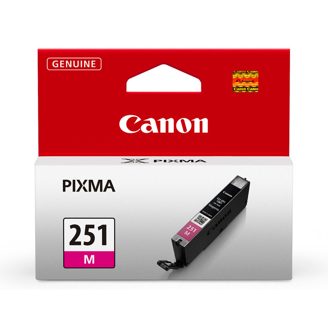 This CLI-251 magenta ink delivers improved color, a wider color gamut and better color fastness. Print only with genuine Canon ink and photo paper to achieve optimum results through the ChromaLife100+ system which will deliver stunning results and longevity.
