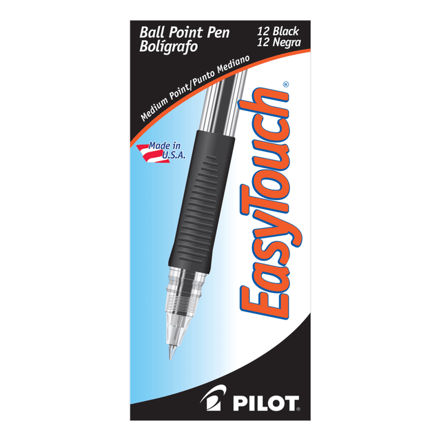 Cushioned and comfortable, these Pilot pens are a great addition to your office or classroom supply cabinet. Keep them at your desk and in your bag to make sure that you are always ready for your next meeting or client call.  EasyTouch pens provide writing comfort by means of the form-fitting rubber grips.  Quick-drying ink offers an exceptional writing experience.  Rubber grip is lightweight and comfortable.  Translucent barrel offers a visible ink supply, so you can monitor the ink level.  Refillable pens with black ink are great for everyday use.  Refillable - designed to be used repeatedly, helping you avoid single-use disposables and potentially save money.