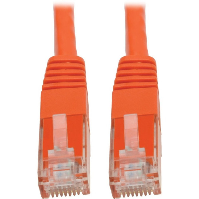 High-speed performance. With tested frequencies up to 550 MHz and compliance with IEEE 802.3ab/IEEE 802.5 standards, this cable supports data transmission, making it suitable for Gigabit Ethernet networks.  Enhanced durability. The Cat6 Gigabit Molded Ethernet Cable is designed with a PVC jacket and molded strain relief, ensuring it withstands daily use and maintains its integrity over time.  Superior connectivity. Gold-plated connectors provide a reliable connection and minimize signal loss, ensuring high-quality performance for network applications.