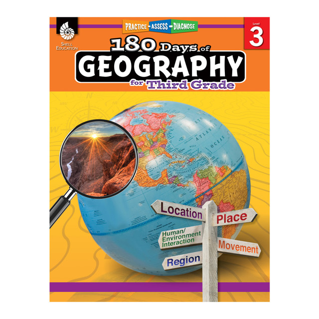 Understanding the world around them can help students develop important critical thinking skills. This 7-book set includes lessons that build and expand geographical knowledge, so kids can start to become more connected with the world.  Increase confidence in geography skills with fun and engaging daily activities.  Daily activities help students improve geographic background knowledge, critical-thinking and reasoning skills, spatial skills, and abilities in answering evidence-based questions.  7-book set includes 180 days of lessons that allow students to understand more about how geography affects them and the world around them.  These easy-to-use workbooks are great for use in the classroom or at home.  Designed for students in grade 3.