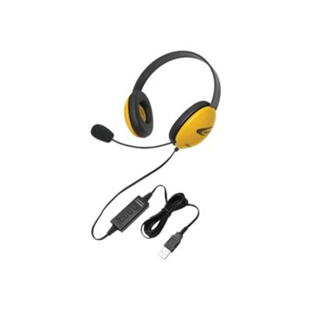 Help your beginning reader succeed with their read-along with this Listening First classroom headset. Purpose built for younger students and loaded with added safety features, these engaging headsets are ideal for language activities on computers and mobile-based learning with iOS and Android-based smartphones and tablets. Its USB plug makes it a reliable choice for testing to meet English Language Arts (ELA) requirements within the Common Core State Standards.