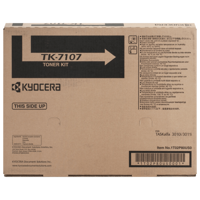 Compatible Kyocera Mita models: TASKalfa : 3010i, 3011i.  .    Yield is approximate  Delivers professional-quality results  Consistent performance  Easy installation  Compatible with Kyocera Mita TASKalfa 3010i  Recycling solution - designed to encourage recycling, helping you divert materials from landfill.