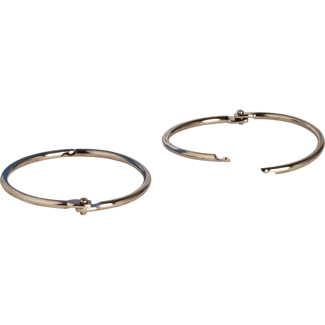 Book rings are great for variety of uses such as loose-leaf, memo filing, key rings and sample holders.  Design features a bright nickel-plated finish.  Standard sizes are precisely made to ensure simple opening and firm closure.