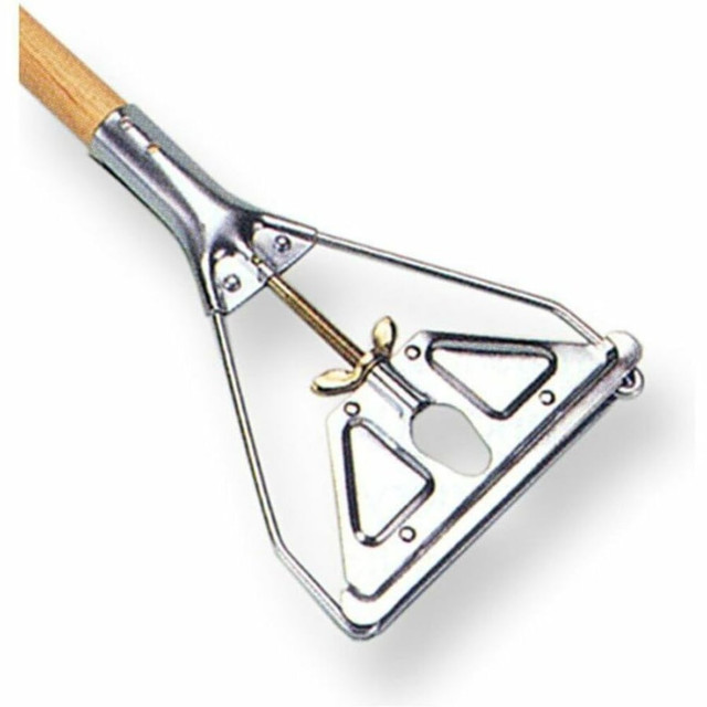 Long wood handle for a generous reach  Firmly holds the mopheads steel plate  Type 1, Class 1  Use on wet-cleaning, string-type mopheads