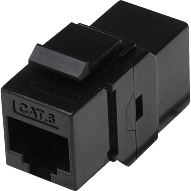 This coupler is designed for use with unshielded twisted pair (UTP) Cat6 cable.